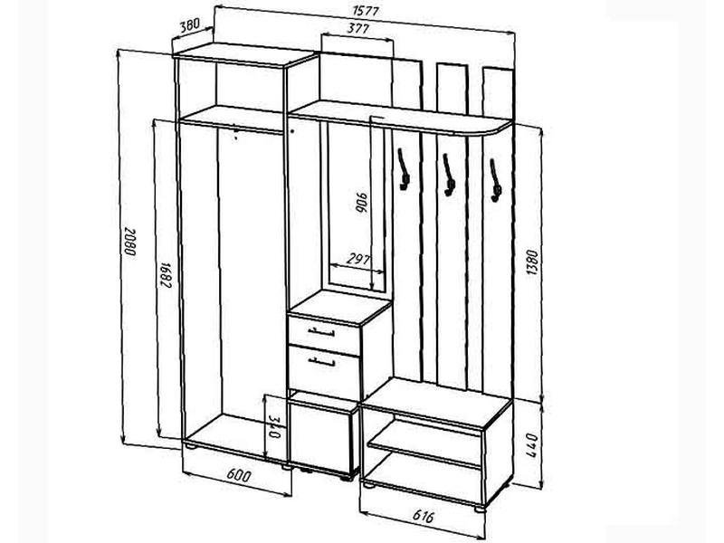 Схема прихожей с размерами фото