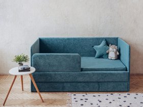 Диван-кровать Happy (бирюзовый) в Нижнем Бестяхе - nizhnij-bestyah.mebel-nsk.ru | фото