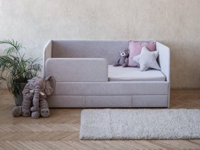 Диван-кровать Happy (светло-серый) в Нижнем Бестяхе - nizhnij-bestyah.mebel-nsk.ru | фото