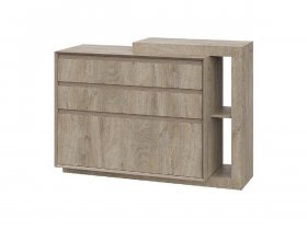 Комод 1200 22 J-Э Этна (дуб эндгрей) в Нижнем Бестяхе - nizhnij-bestyah.mebel-nsk.ru | фото