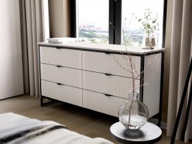 Комод 6 ящиков Нора (персидский жемчуг) в Нижнем Бестяхе - nizhnij-bestyah.mebel-nsk.ru | фото