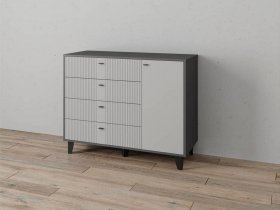 Комод «Катрин-13» (графит/светло-серый) в Нижнем Бестяхе - nizhnij-bestyah.mebel-nsk.ru | фото