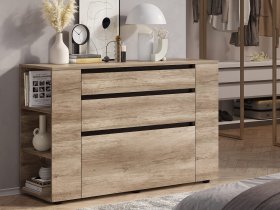 Комод КМ-06 Энигма (венге/дуб каньон) в Нижнем Бестяхе - nizhnij-bestyah.mebel-nsk.ru | фото