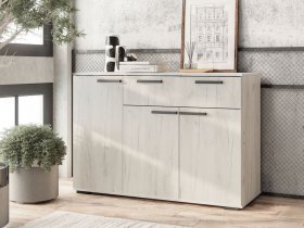 Комод Стандарт-4 NEW (дуб крафт белый) в Нижнем Бестяхе - nizhnij-bestyah.mebel-nsk.ru | фото