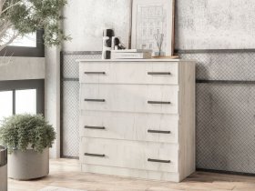 Комод Стандарт-6 NEW (дуб крафт белый) в Нижнем Бестяхе - nizhnij-bestyah.mebel-nsk.ru | фото