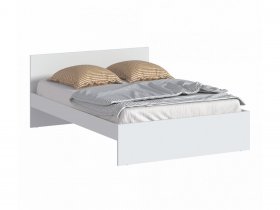 Кровать двуспальная 1,4м Бруклин СБ-3353 (белый) в Нижнем Бестяхе - nizhnij-bestyah.mebel-nsk.ru | фото