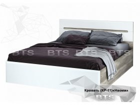 Кровать двуспальная 1,6 м  Наоми КР-11 в Нижнем Бестяхе - nizhnij-bestyah.mebel-nsk.ru | фото