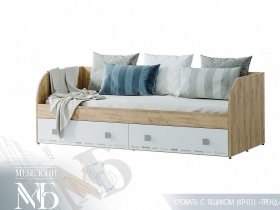 Кровать с ящиками Тренд КР-01 в Нижнем Бестяхе - nizhnij-bestyah.mebel-nsk.ru | фото