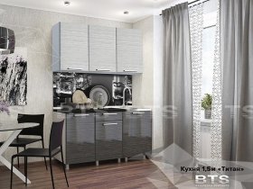 Кухонный гарнитур Титан 1,5 м в Нижнем Бестяхе - nizhnij-bestyah.mebel-nsk.ru | фото