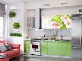 Кухонный гарнитур Яблоневый цвет в Нижнем Бестяхе - nizhnij-bestyah.mebel-nsk.ru | фото