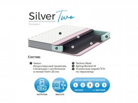 Матрас Silver Two в Нижнем Бестяхе - nizhnij-bestyah.mebel-nsk.ru | фото