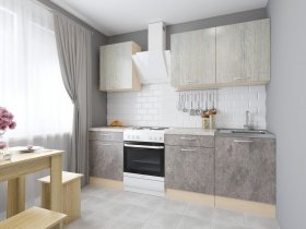 Модульная кухня Йота (пикард/цемент) в Нижнем Бестяхе - nizhnij-bestyah.mebel-nsk.ru | фото