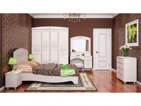 Модульная спальня Каролина в Нижнем Бестяхе - nizhnij-bestyah.mebel-nsk.ru | фото
