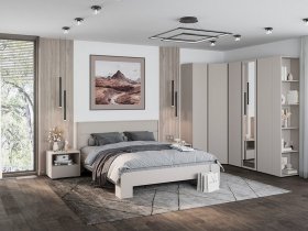 Модульная спальня Люмо (кашемир) в Нижнем Бестяхе - nizhnij-bestyah.mebel-nsk.ru | фото