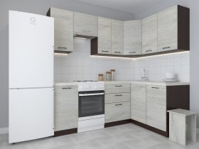 Модульная угловая кухня 1,4м*2,1м Лада (пикард) в Нижнем Бестяхе - nizhnij-bestyah.mebel-nsk.ru | фото