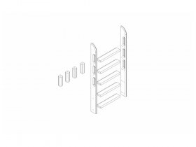 Пакет №10 Прямая лестница и опоры для двухъярусной кровати Соня в Нижнем Бестяхе - nizhnij-bestyah.mebel-nsk.ru | фото