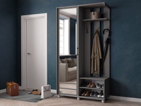 Прихожая «Ларго-2» (графит серый) в Нижнем Бестяхе - nizhnij-bestyah.mebel-nsk.ru | фото