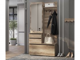 Прихожая ПР-04 Энигма (венге/дуб каньон) в Нижнем Бестяхе - nizhnij-bestyah.mebel-nsk.ru | фото