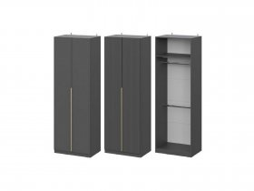 Шкаф ШК-75 Эккервуд (графит) в Нижнем Бестяхе - nizhnij-bestyah.mebel-nsk.ru | фото