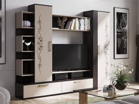 Стенка «Дакота» (венге/дуб молочный) в Нижнем Бестяхе - nizhnij-bestyah.mebel-nsk.ru | фото