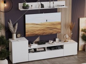 Стенка «Сильвия» (белый ясень) в Нижнем Бестяхе - nizhnij-bestyah.mebel-nsk.ru | фото