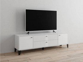 Тумба под ТВ Парус-10 (белый/белый снег) в Нижнем Бестяхе - nizhnij-bestyah.mebel-nsk.ru | фото