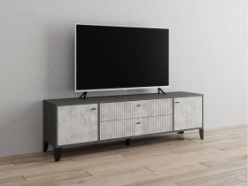 Тумба под ТВ Парус-10 (графит/мальта) в Нижнем Бестяхе - nizhnij-bestyah.mebel-nsk.ru | фото