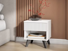 Тумба прикроватная Эккервуд (белый) в Нижнем Бестяхе - nizhnij-bestyah.mebel-nsk.ru | фото