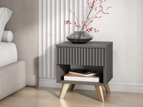 Тумба прикроватная Эккервуд (графит) в Нижнем Бестяхе - nizhnij-bestyah.mebel-nsk.ru | фото